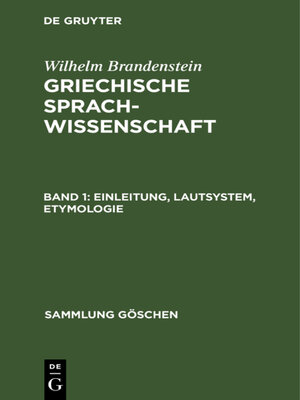 cover image of Einleitung, Lautsystem, Etymologie